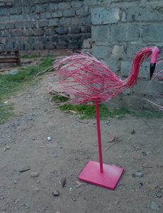 Flamingo Metal Sculpture