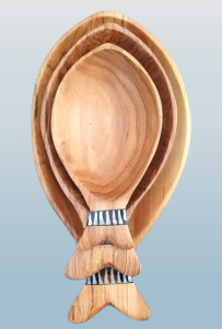 Wood Fish-Shaped Bowl